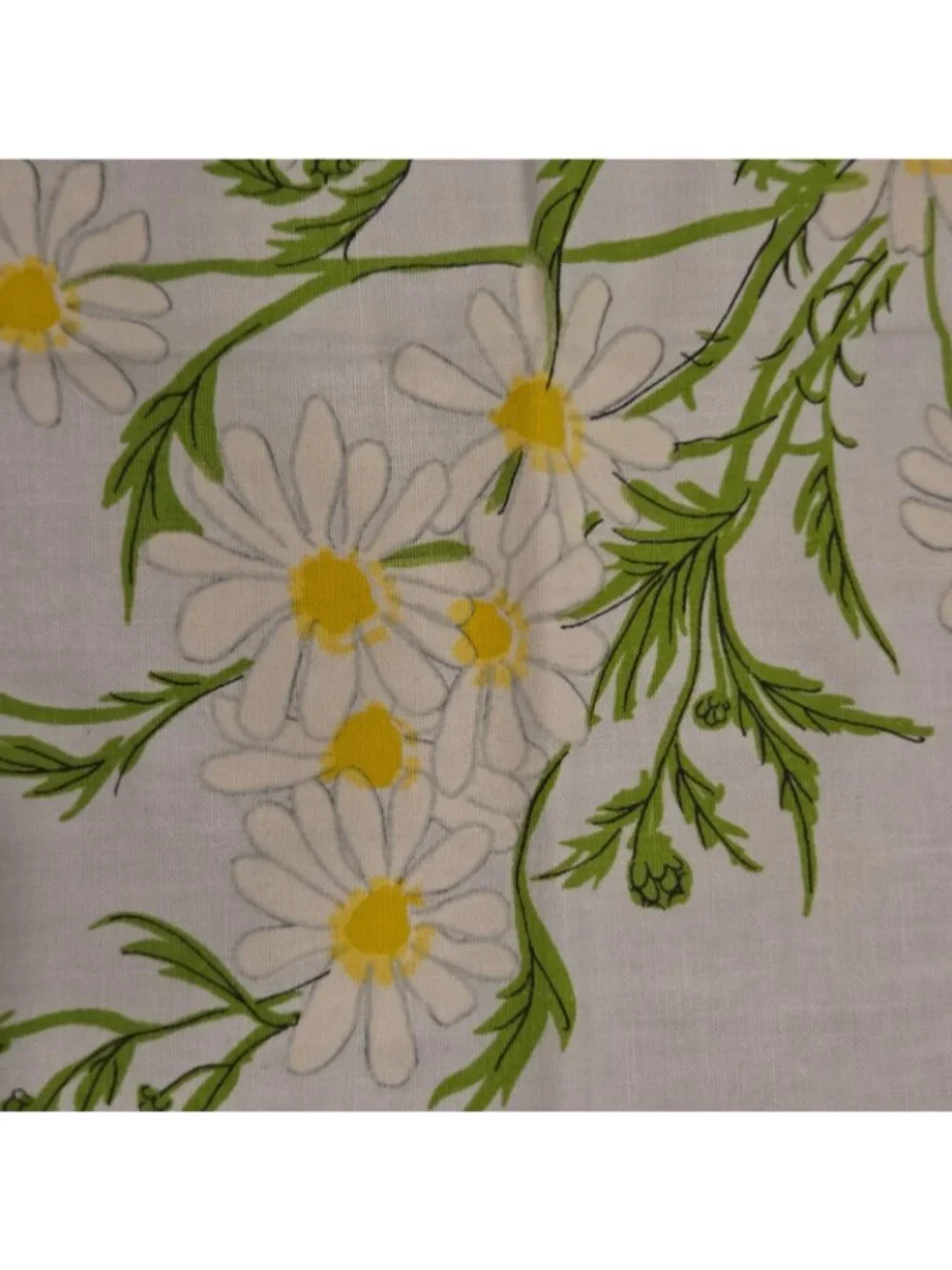 Vera Neumann 6 Vintage Cloth Dinner Napkins White & Yellow Daisies